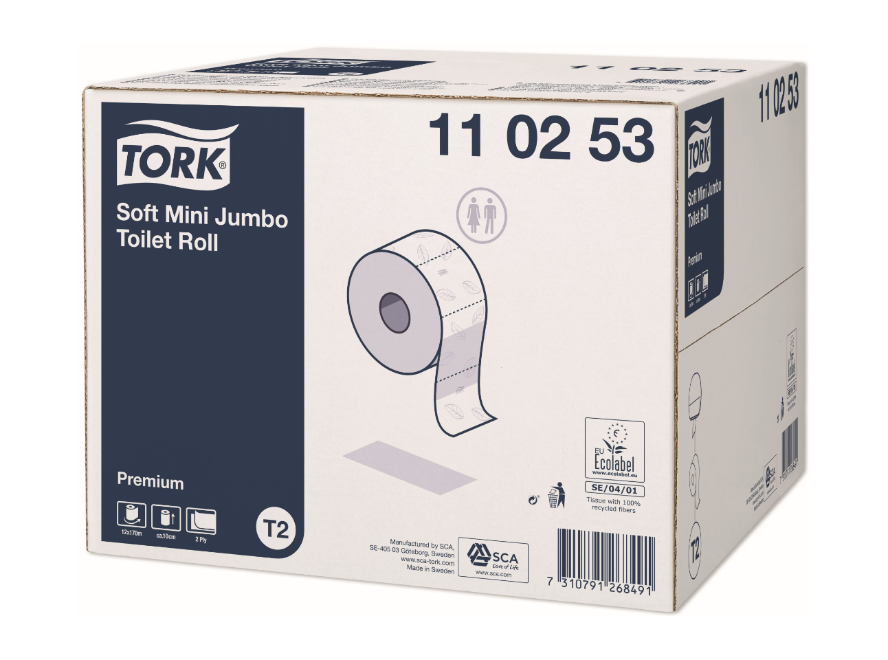 TORK Premium Toilettenpapier Mini Jumborolle T22-lagig 170 m
